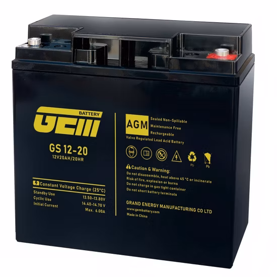 工場出荷時の価格 UPS 交換用充電式バッテリー 12V 20ah バックアップ電源 SLA VRLA ディープサイクルバッテリー